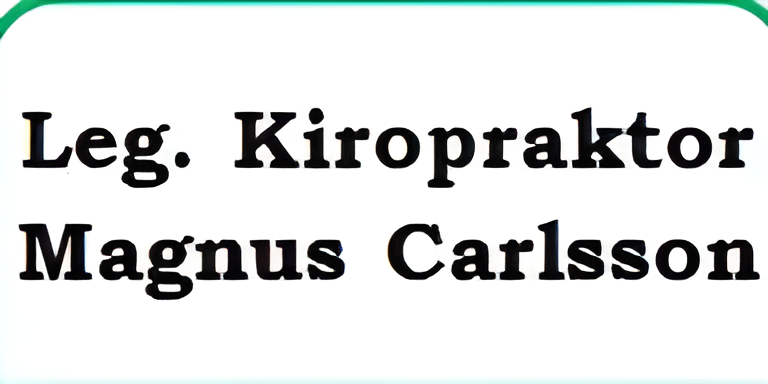 Kiropraktor Magnus Carlsson