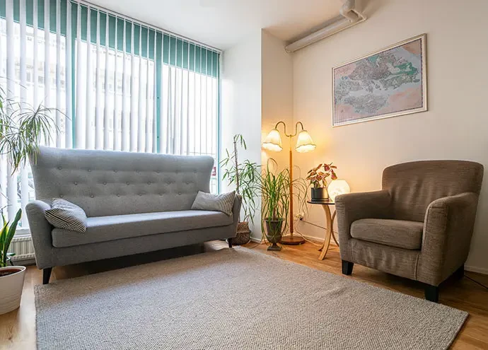 Väntrummet — avslappnad atmosfär